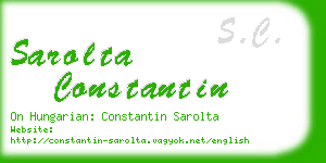 sarolta constantin business card